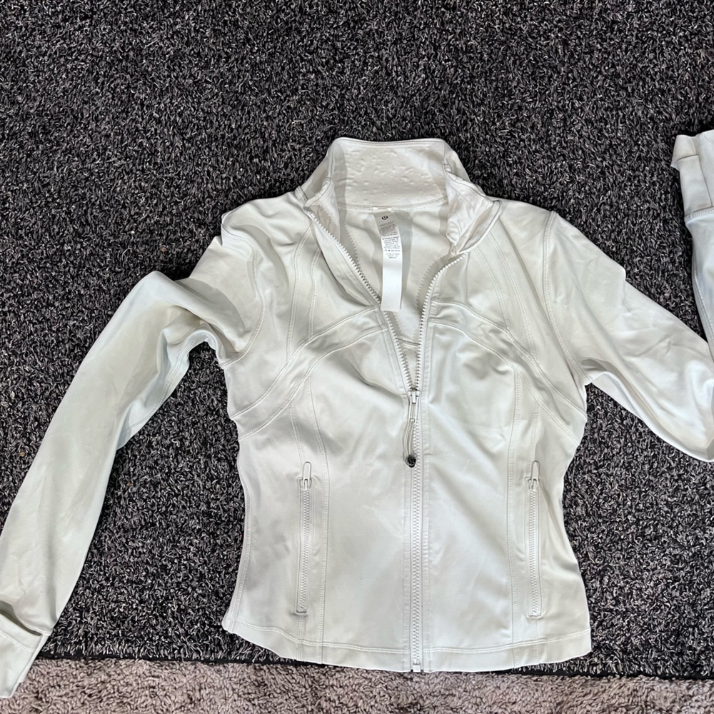 LULU LEMON White Women's Lightweight Zip-Up Jacket
